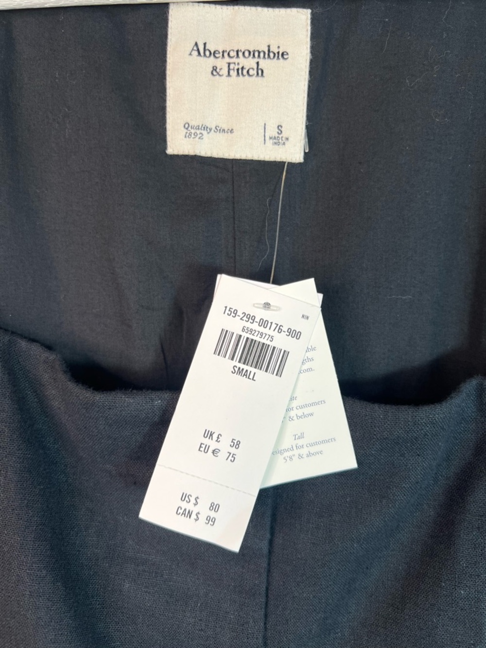 NWT Abercrombie & Fitch Mara Squareneck Linen Blend Vest Mini Dress Size Small - Picture 6 of 10